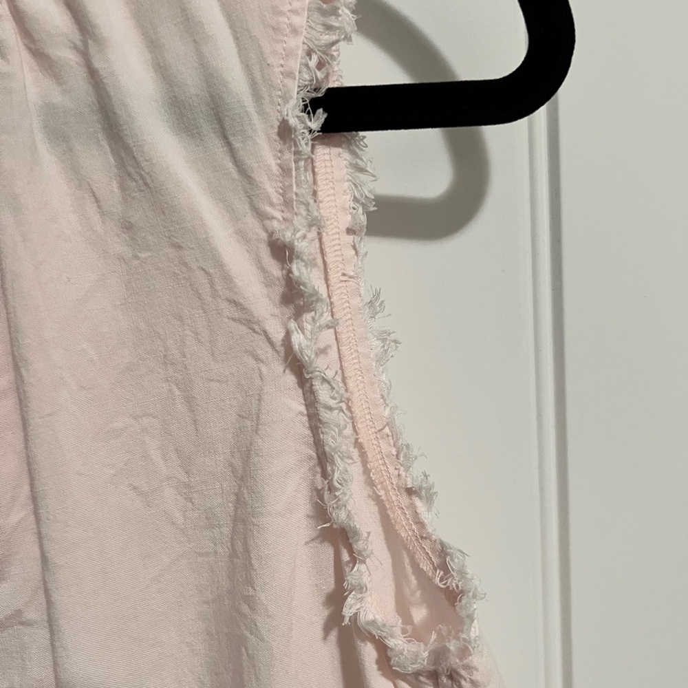 Cloth & Stone Pink Ruffled Blouse with Mandarin Collar - Picture 5 of 6